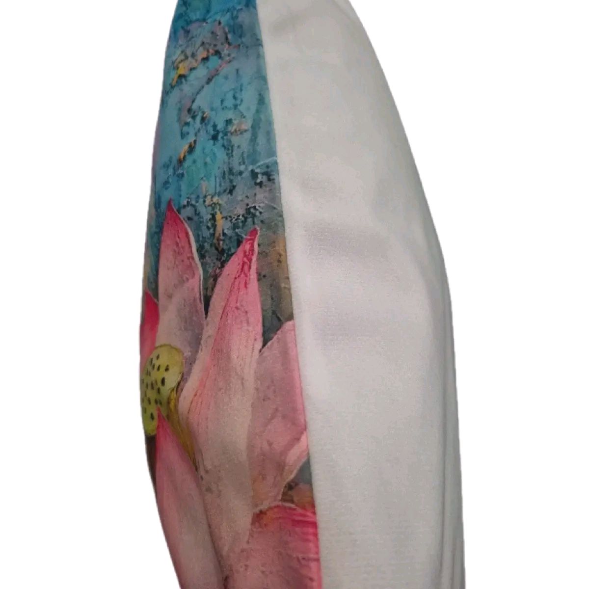 Buddha cushion with pink flower