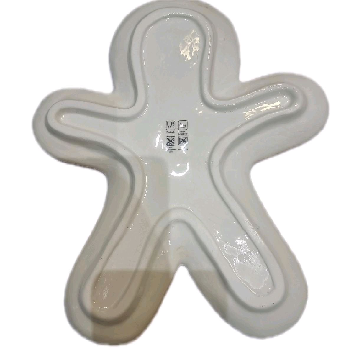 Gingerbread Man Ceramic Serving Plate - Festive Design for Holiday Trays & Dishes - Perfect for Adult Use - Easy to Clean & Display Holiday Treats