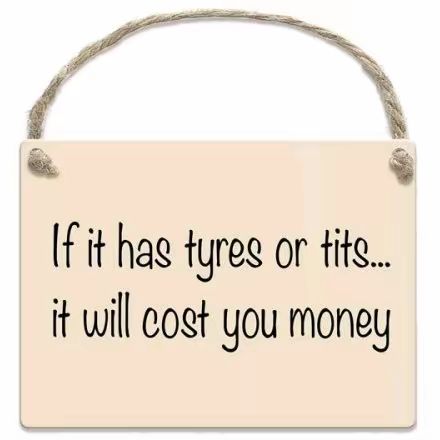 Cost You Money Quote Metal sign