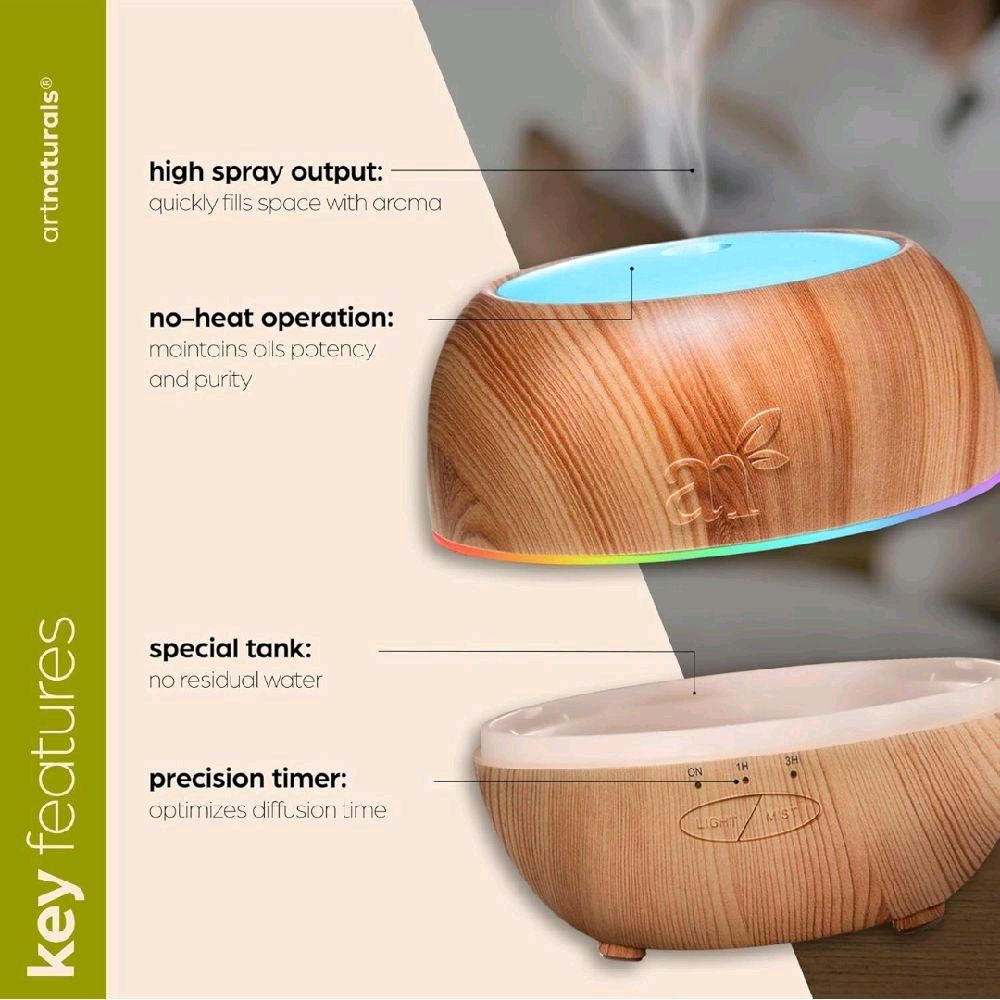 Aroma Oil Diffuser Ultrasonic Humidifier Air Purifier 150ml Capacity - Compact Design & Essential Oil Diffusion Feature