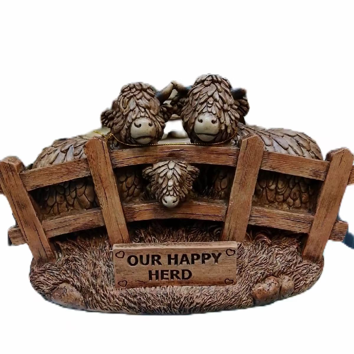 Highland Cows Happy Herd Statue