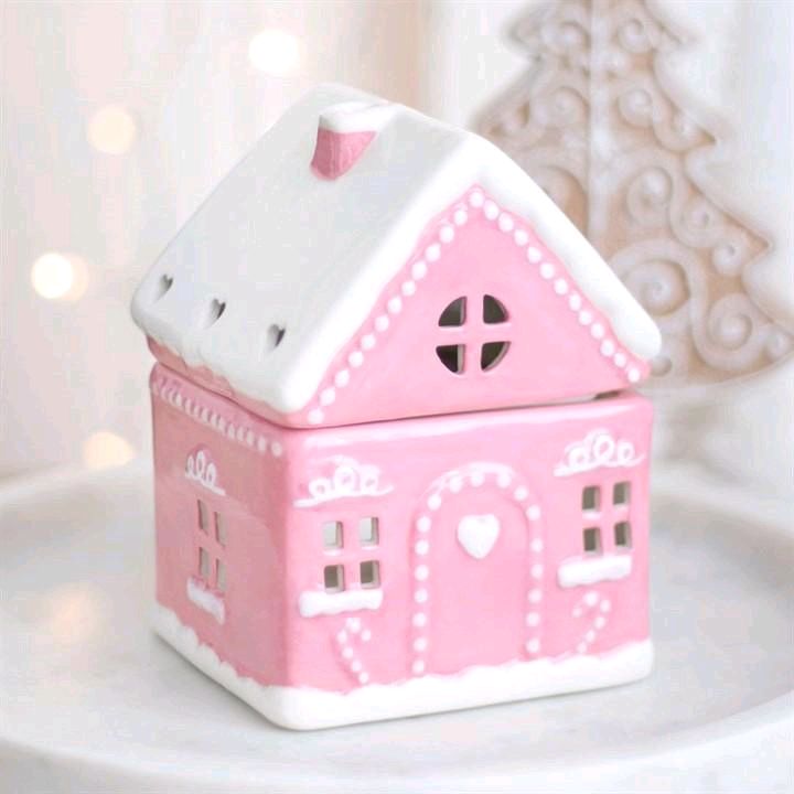 Pink Gingerbread House Tealight Oil/Wax Burner