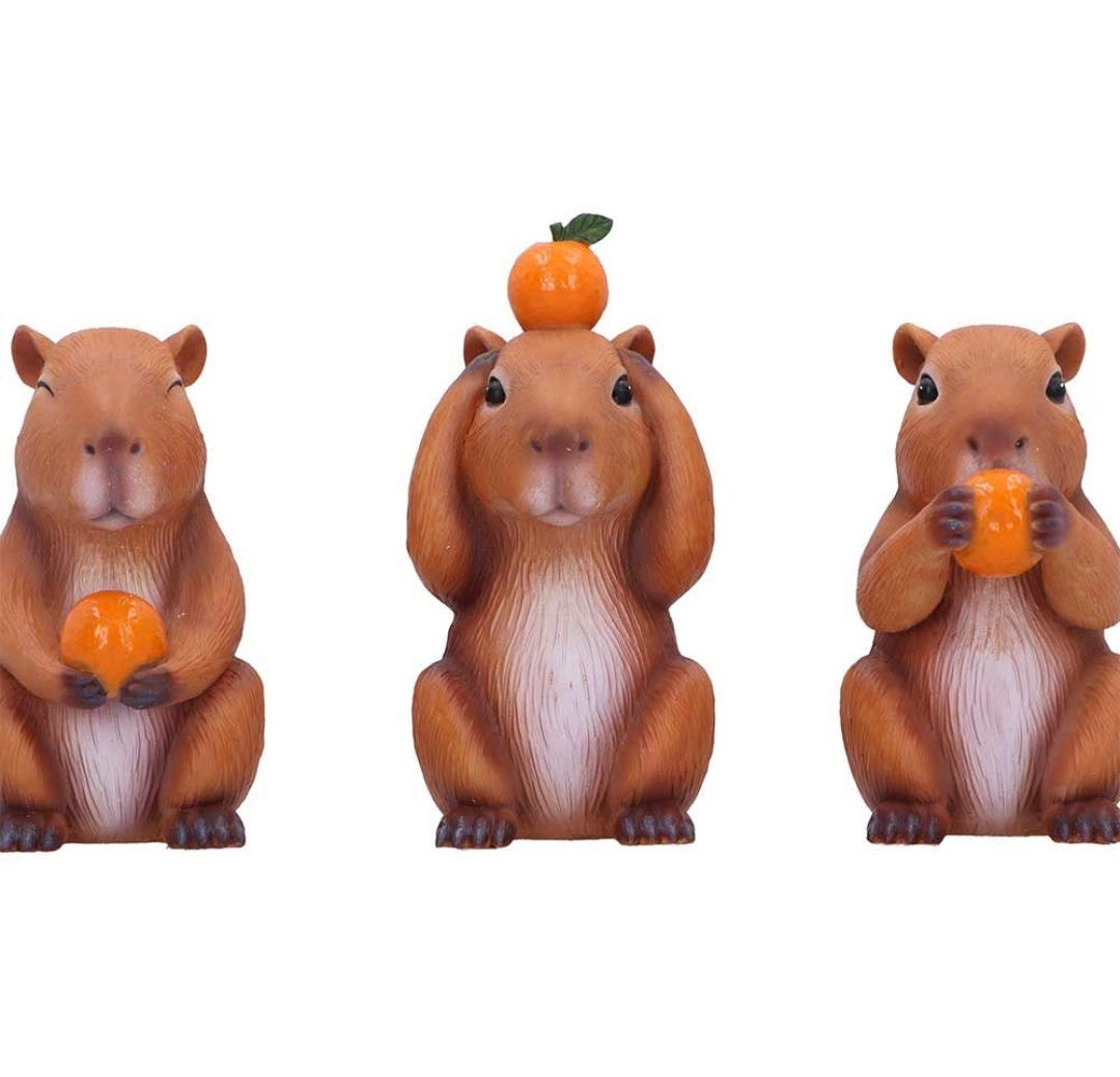 Three Wise Capybaras 10.5cm