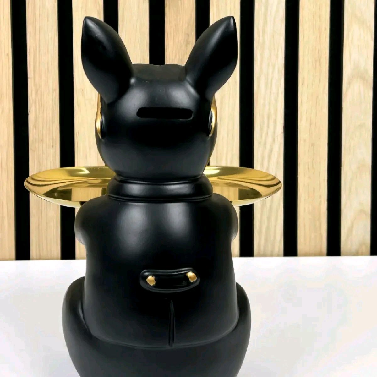 22cm Black French Bulldog Ornament with Trinket Dish