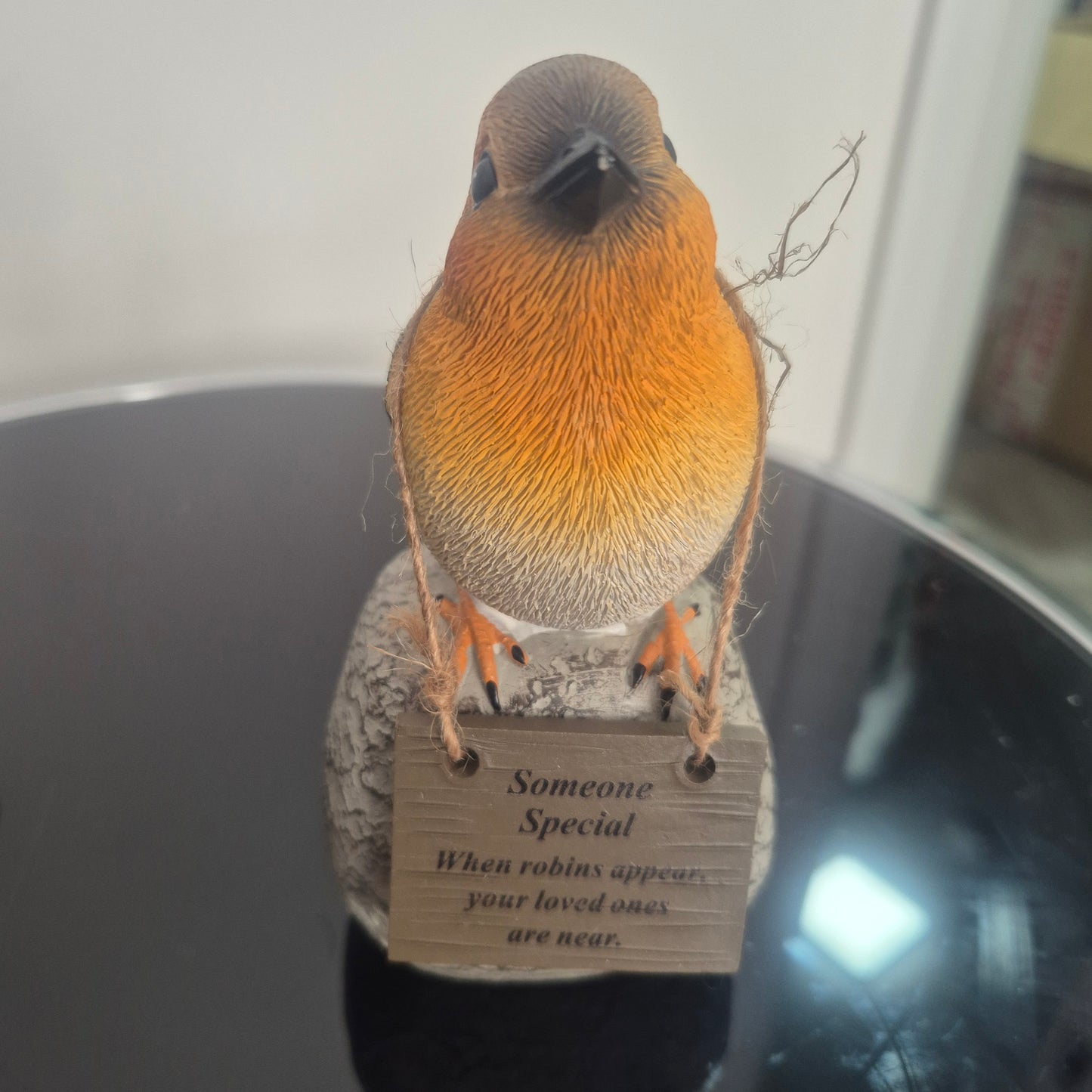 Robin on rock memorial