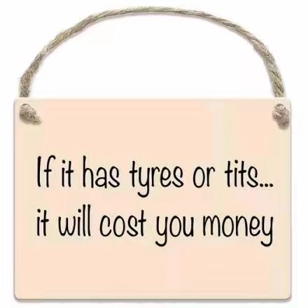 Cost You Money Quote Metal sign