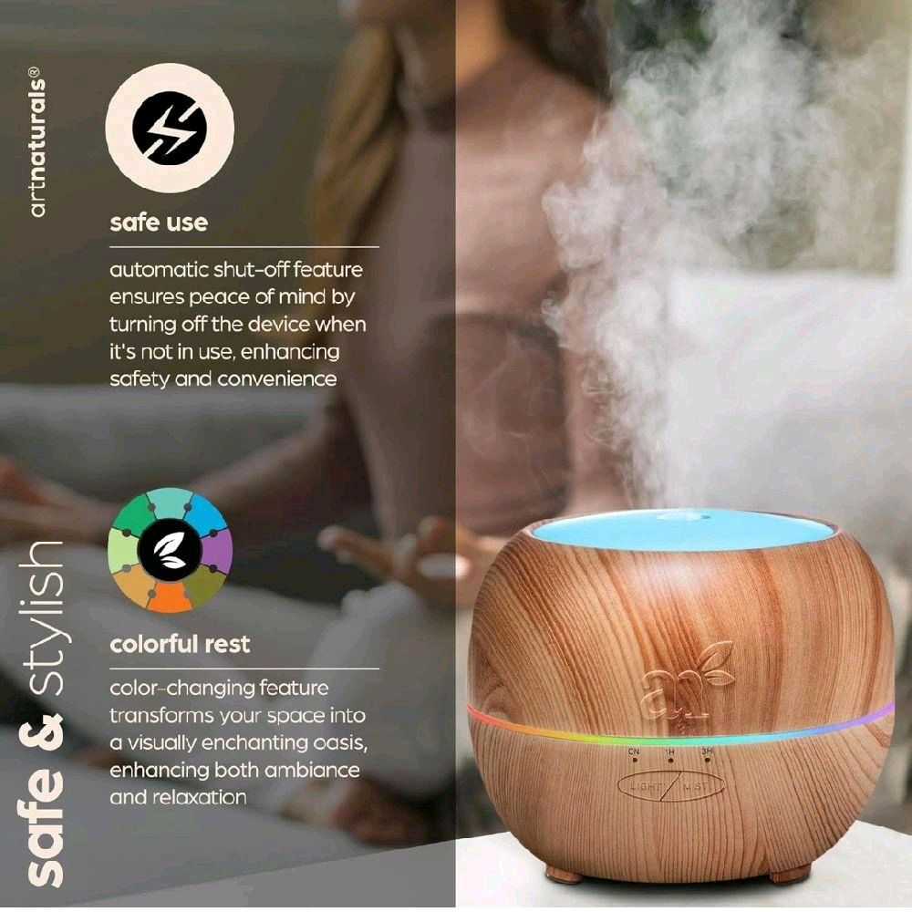 Aroma Oil Diffuser Ultrasonic Humidifier Air Purifier 150ml Capacity - Compact Design & Essential Oil Diffusion Feature