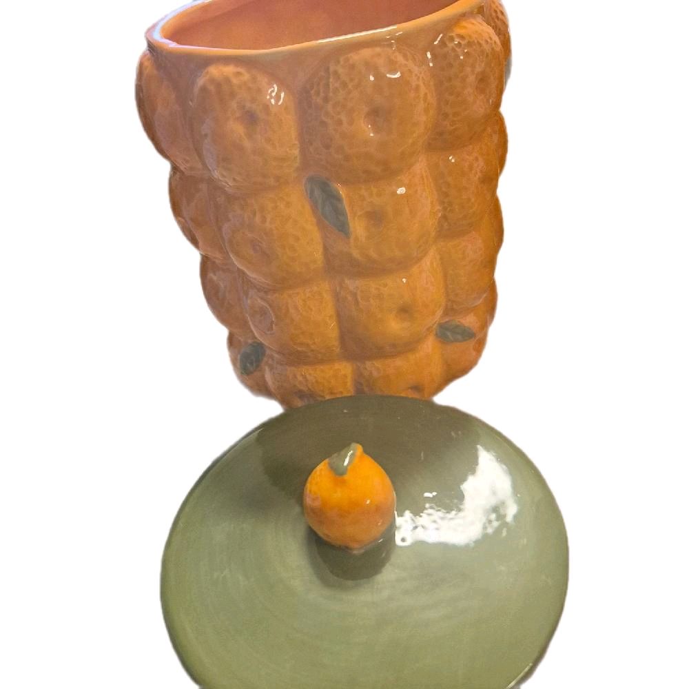 2/A Lemon/Orange Jar with Lid, 13cm - Cutlery and Tableware Gift Kitchen