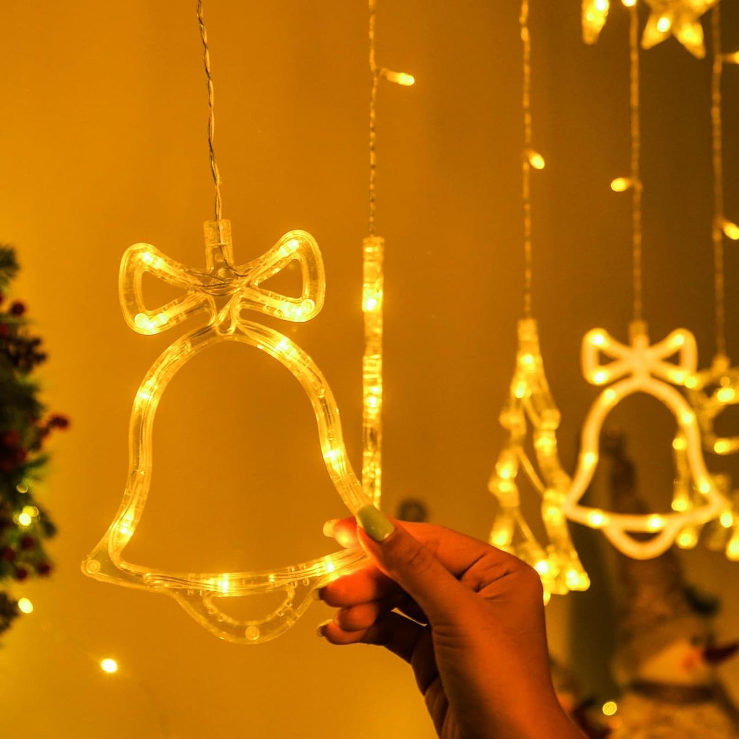 11.5ft Waterproof LED fairy curtain lights