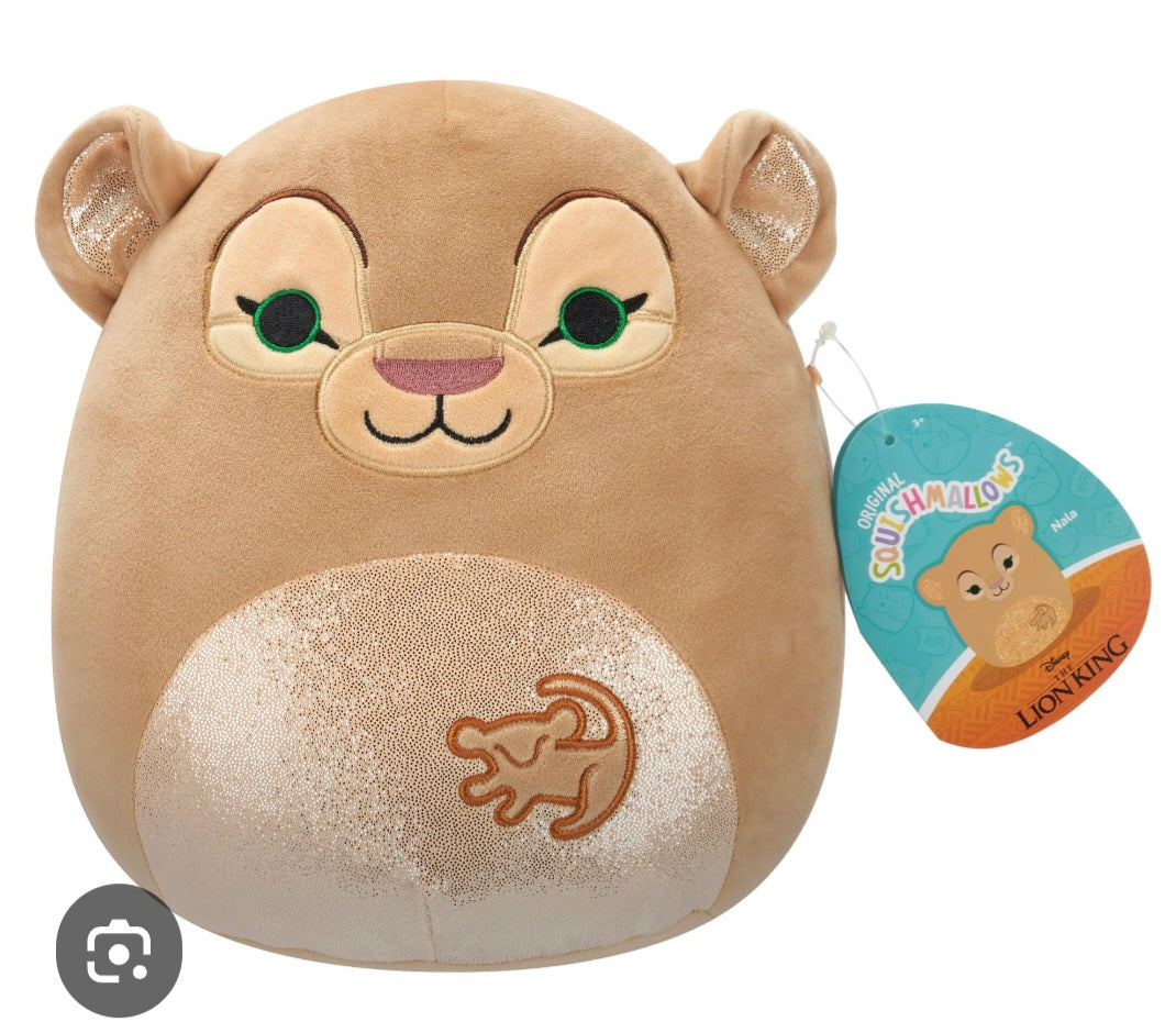 Disney Lion King Nala Squishmallows plush, measuring approximately 8 inches.