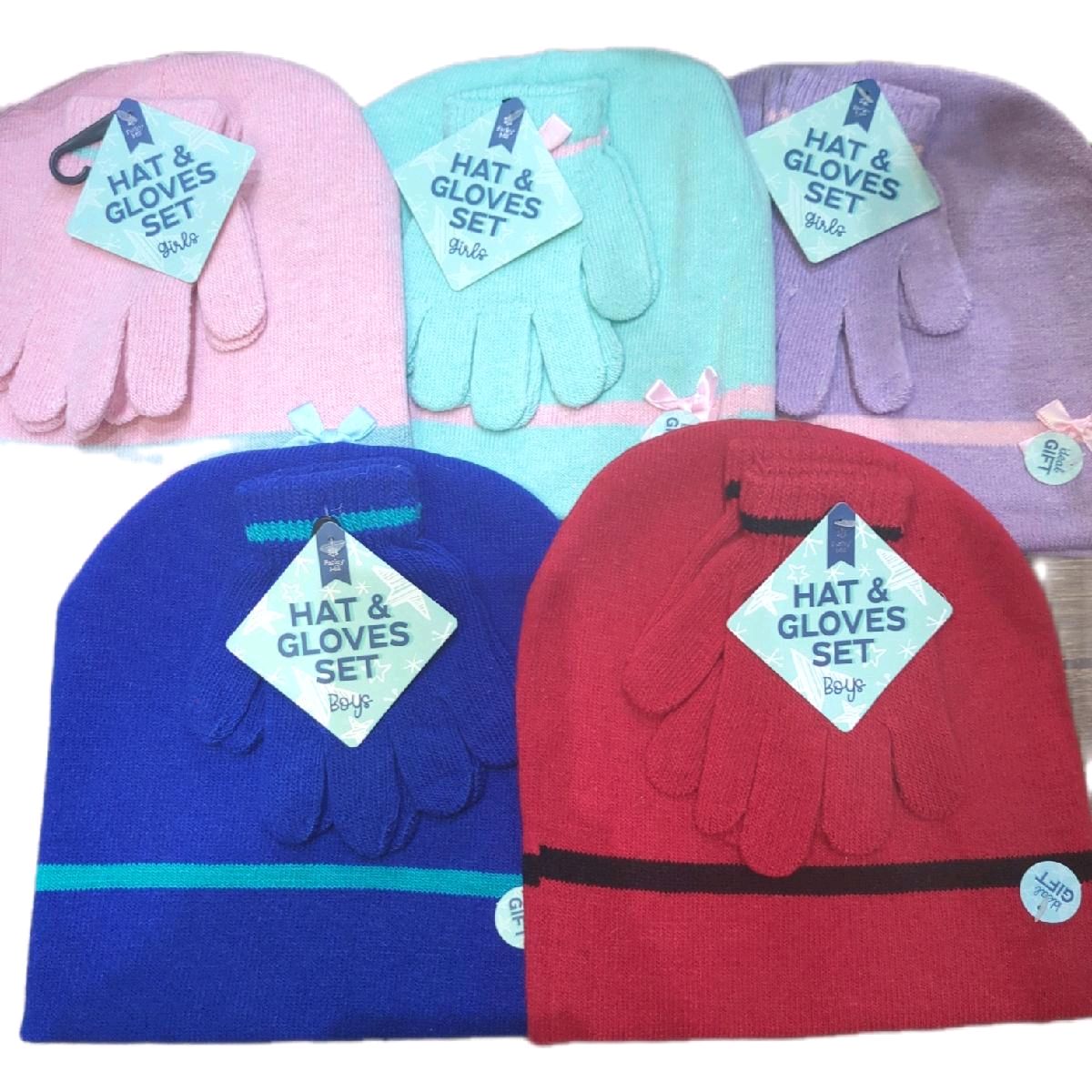 Kids Hat and Glove Set - Perfect Christmas Gift for Boys and Girls