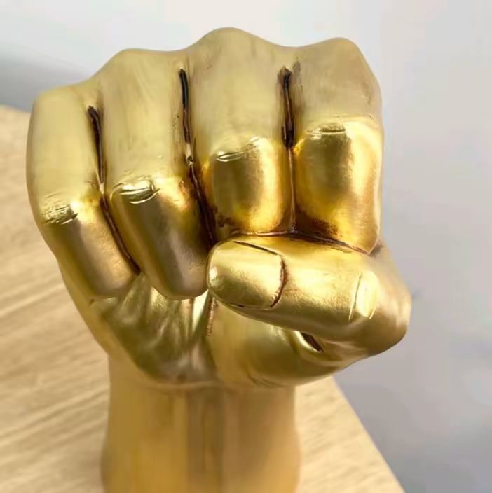 22cm Gold Hand Power Fist Ornament