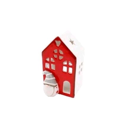 House Tea Light Holder with gonk  Decoration, 14.5cm - Perfect for Christmas Decor - Ornaments