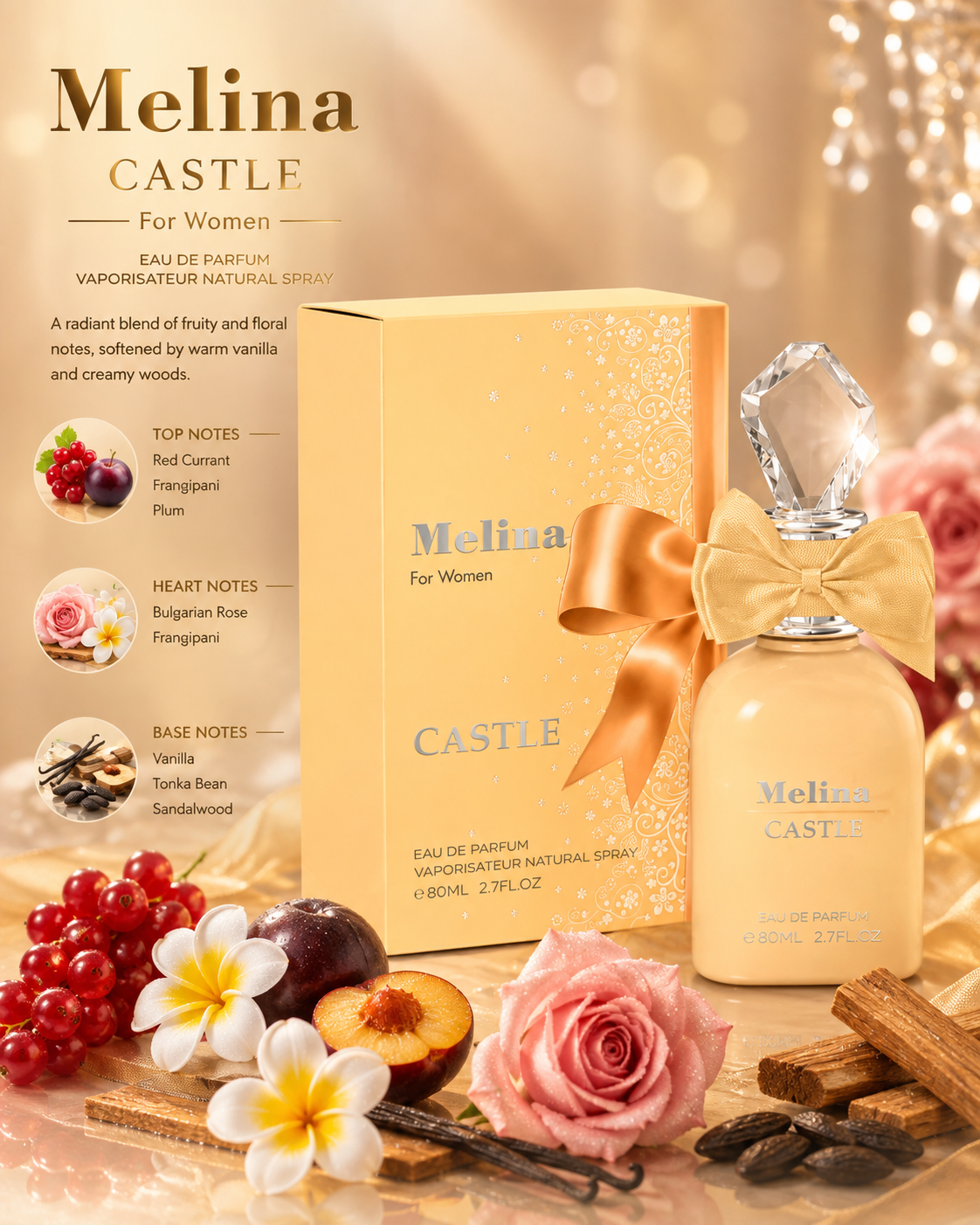 Emper Melina Castle Eau De Parfum for women 80ml