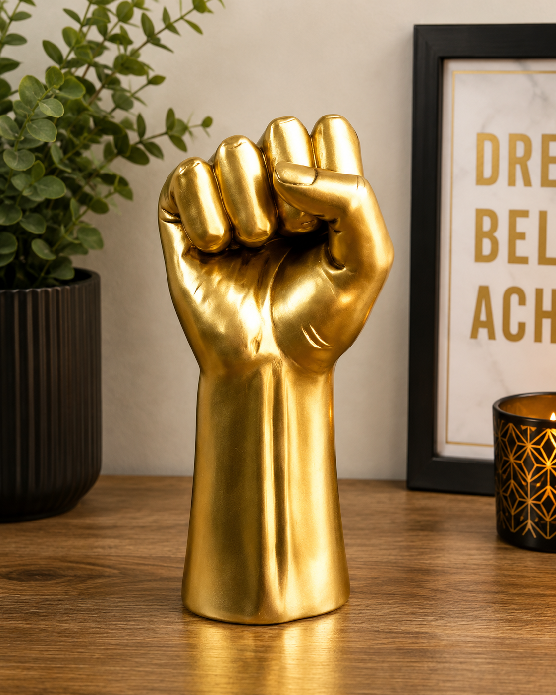 22cm Gold Hand Power Fist Ornament