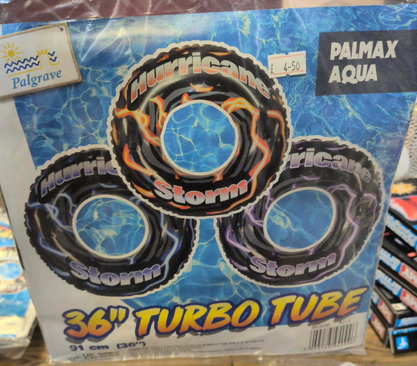 36" Hurricane Turbo Swim Ring & Handles Beach Pool Swimming