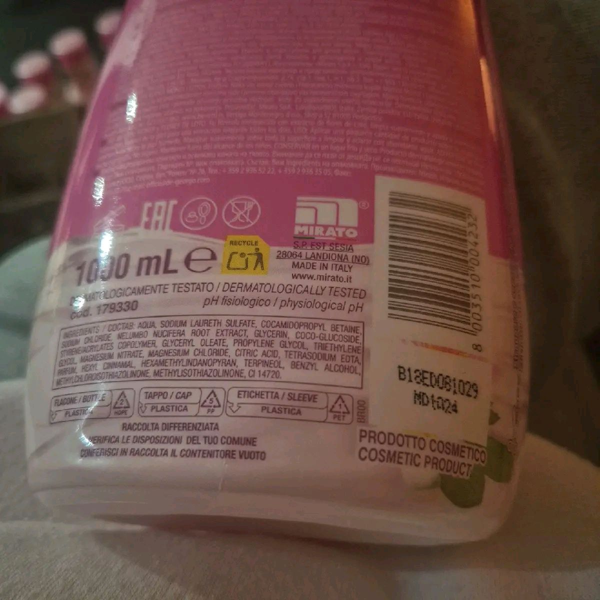 Malizia Italian Bath Foam with Monoi and Lotus Flower