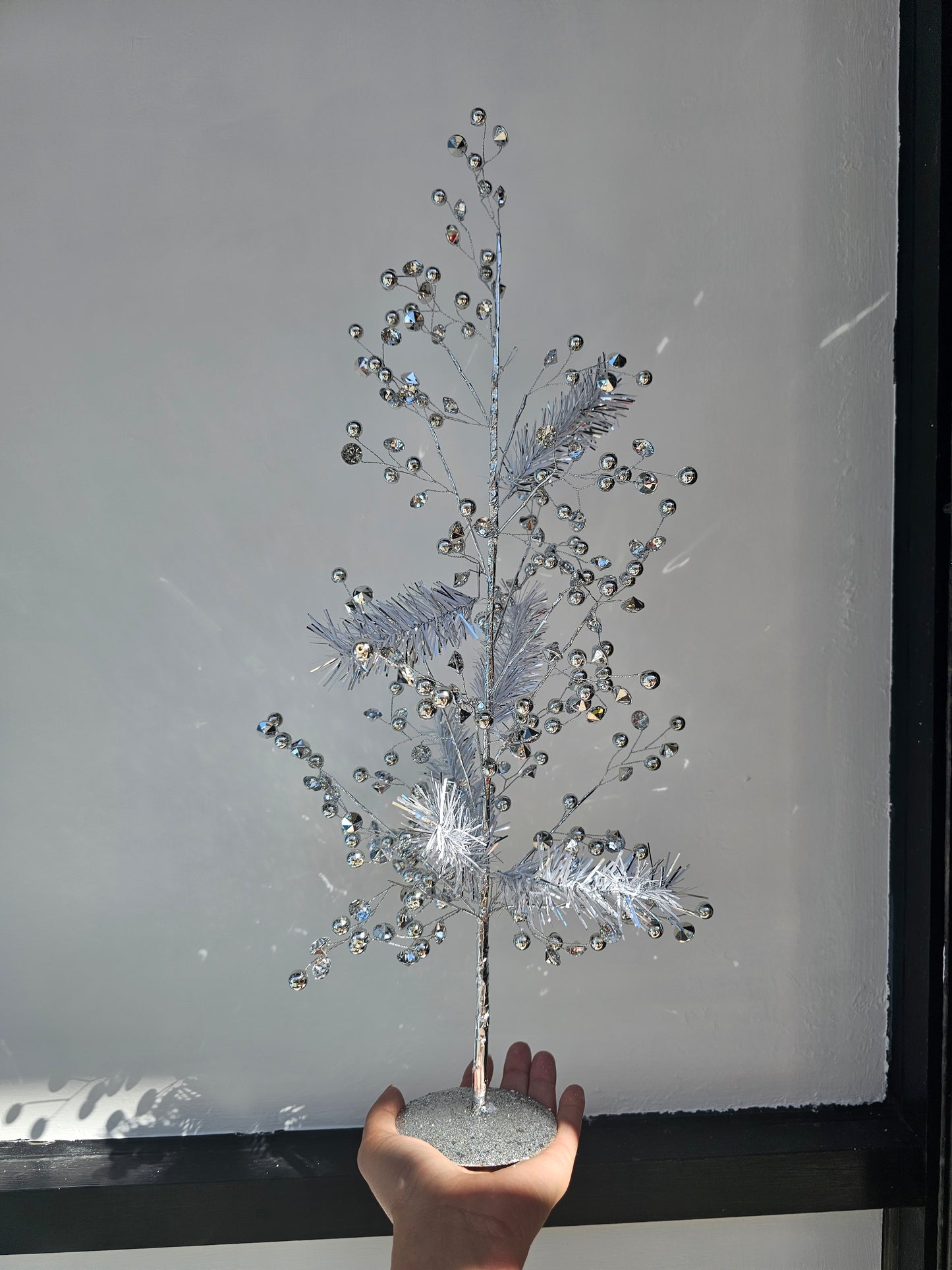 Shimmer Christmas Tree  Silver 55cm