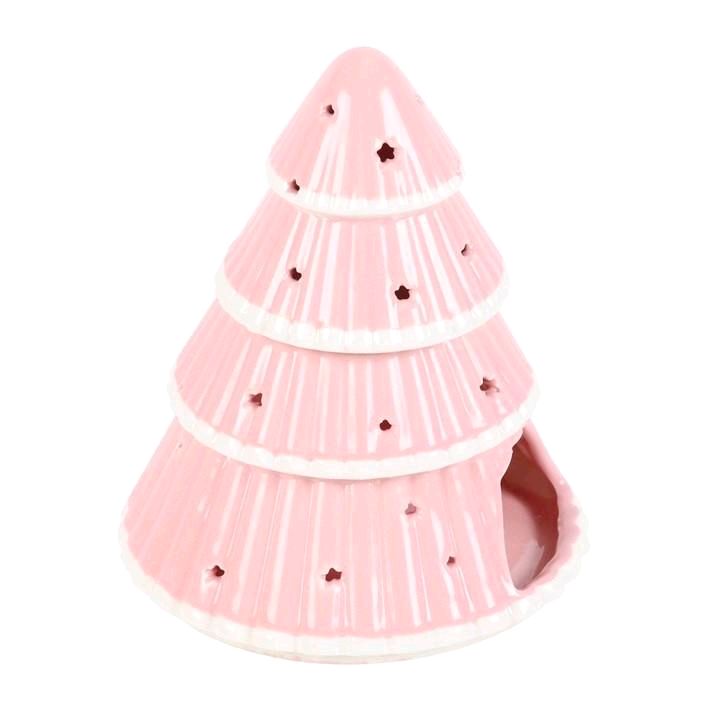 Pink Christmas Tree Wax Burner | Home Fragrance Decor Aroma