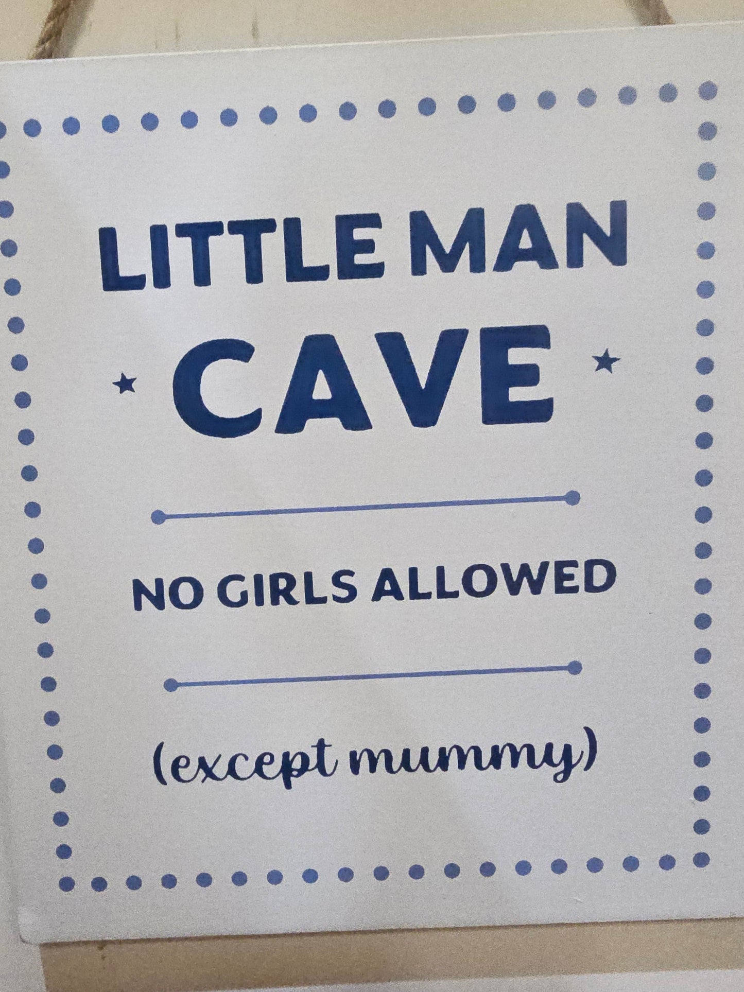 Little Man Cave Hanging Sign