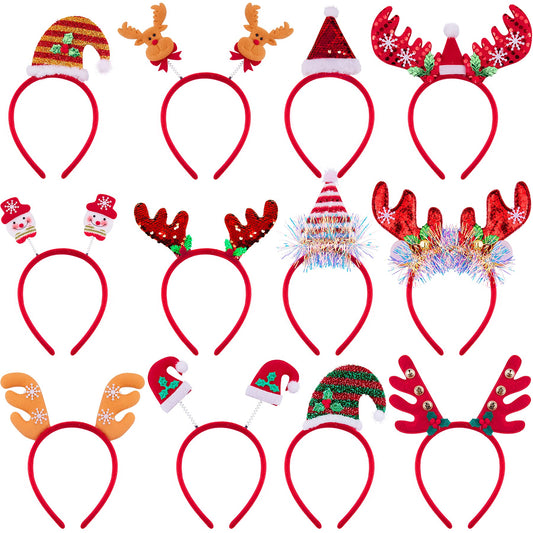 Christmas Headbands - Reindeer, Antler, Xmas Tree Designs for Festive Parties