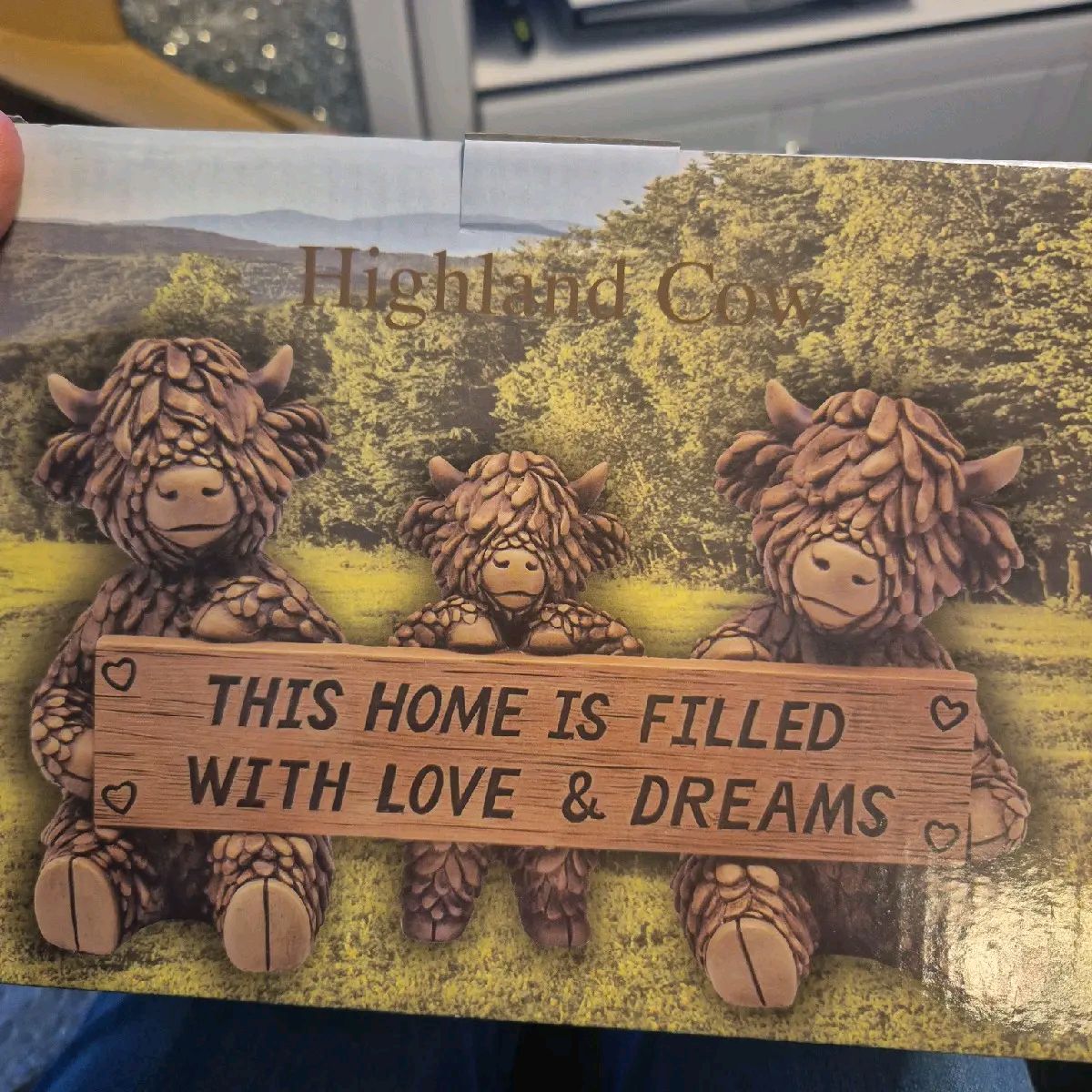 Hughie Highland Cow Deco & Plaque 2 varients