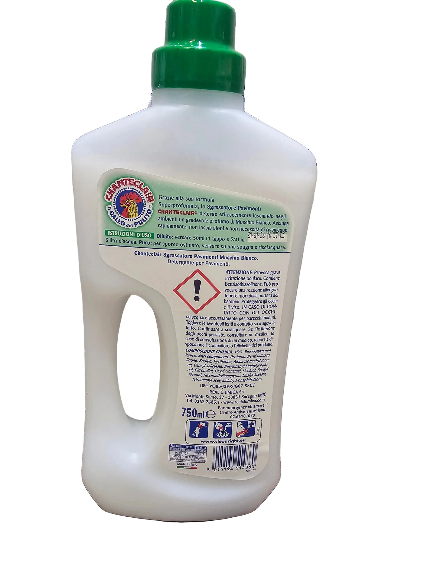 Chanteclair Sgrassatore Pavimenti Muschio Bianco (White Musk Floor Degreaser)
