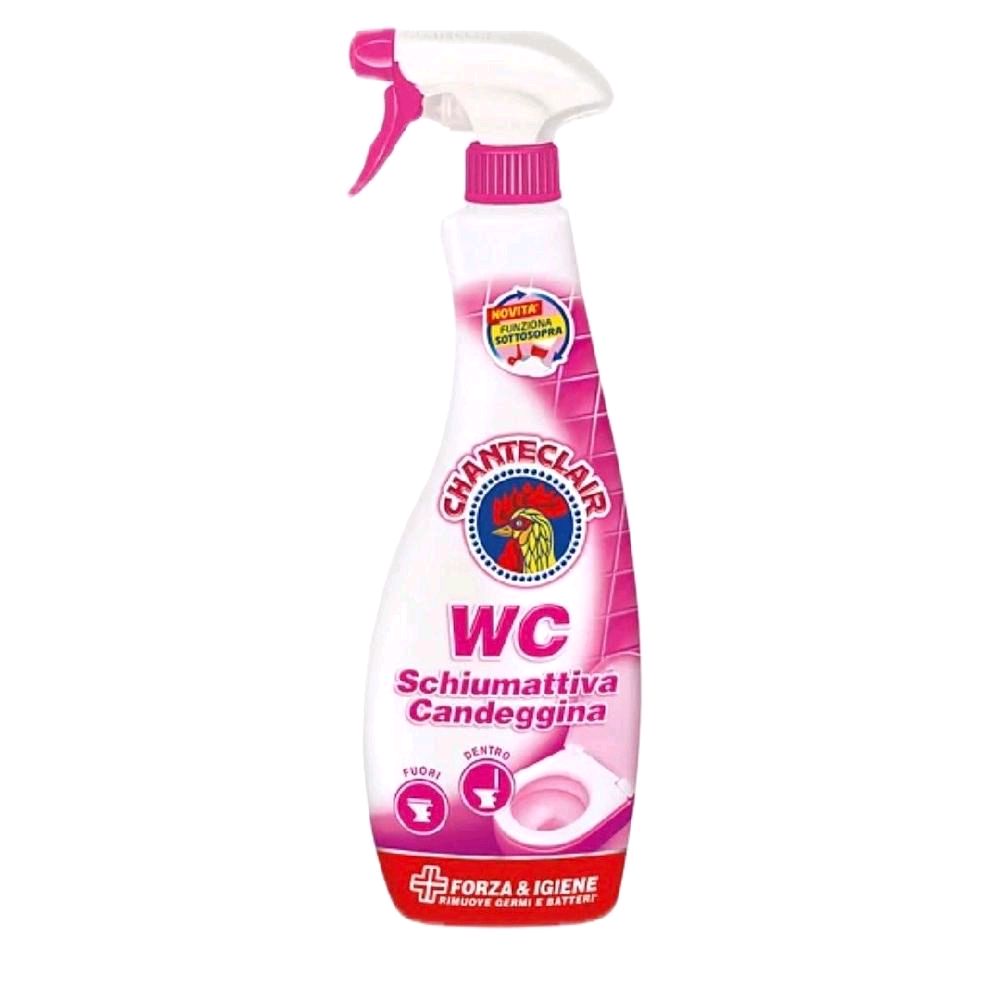 CHANTECLAIR WC Foaming Bleach with Upside Down Trigger, Spray Bottle 625 ml Household Toilet Cleaning