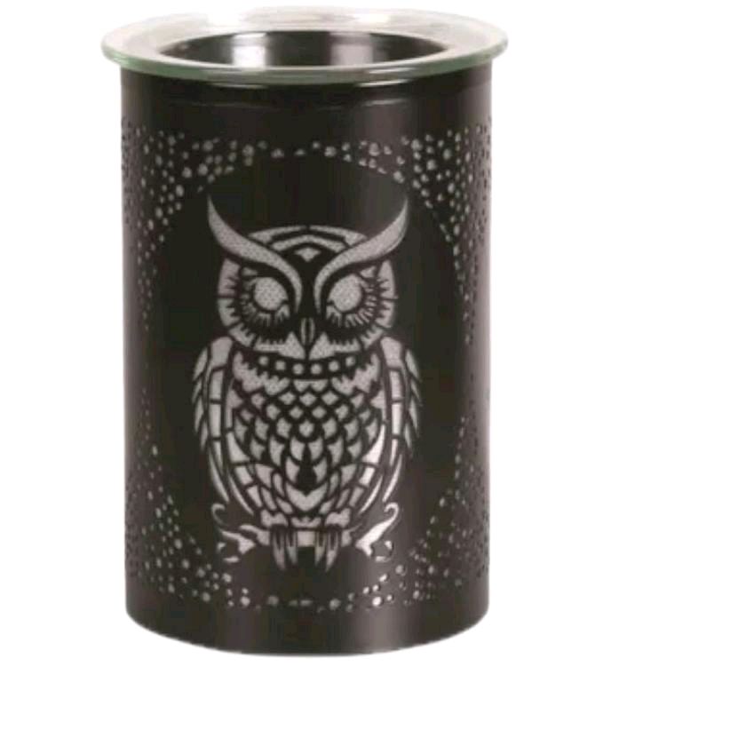 LED wax / oil  Melter Owl Black 12cm Decor Fragrance Freshener decorative