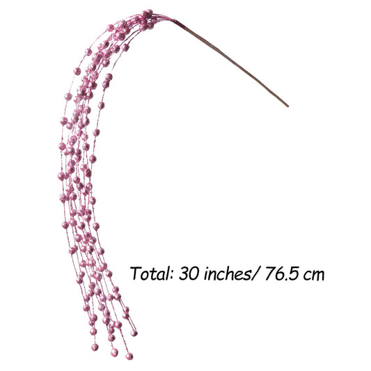 Glitter Berry Picks - 30inch Artificial Christmas Tree Decoration & Winter Floral Stems