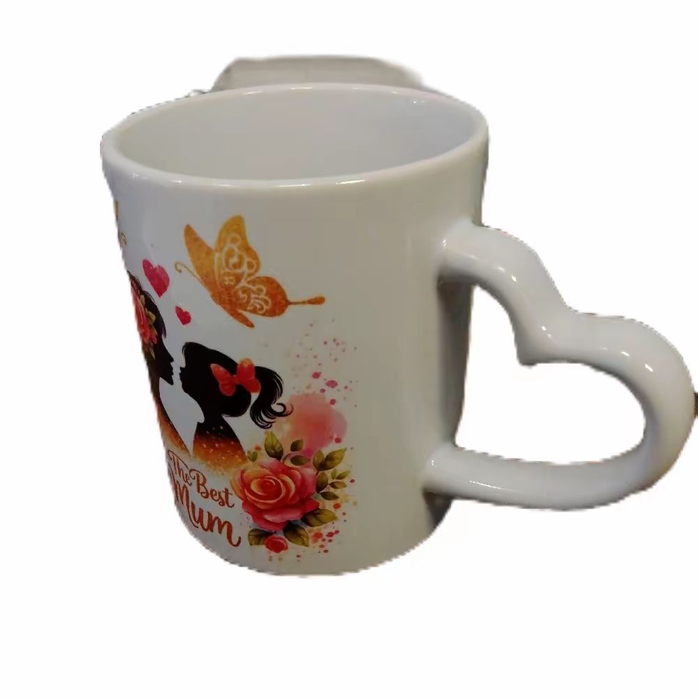 The Best Mum Heart Handled Mug