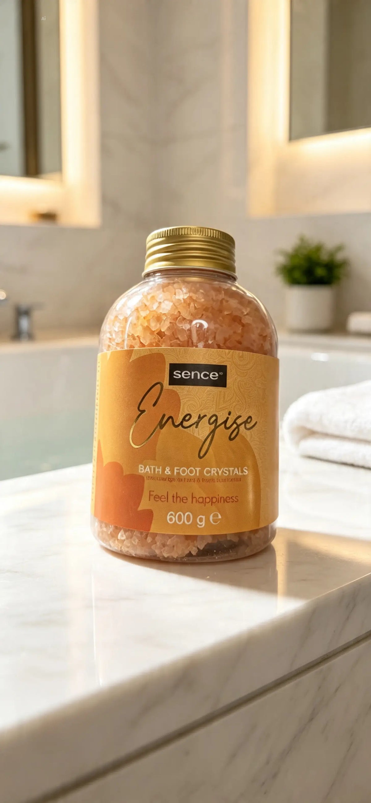 Sence Wellness Energise Bath and Foot Crystals with Orange Extract and Fresh