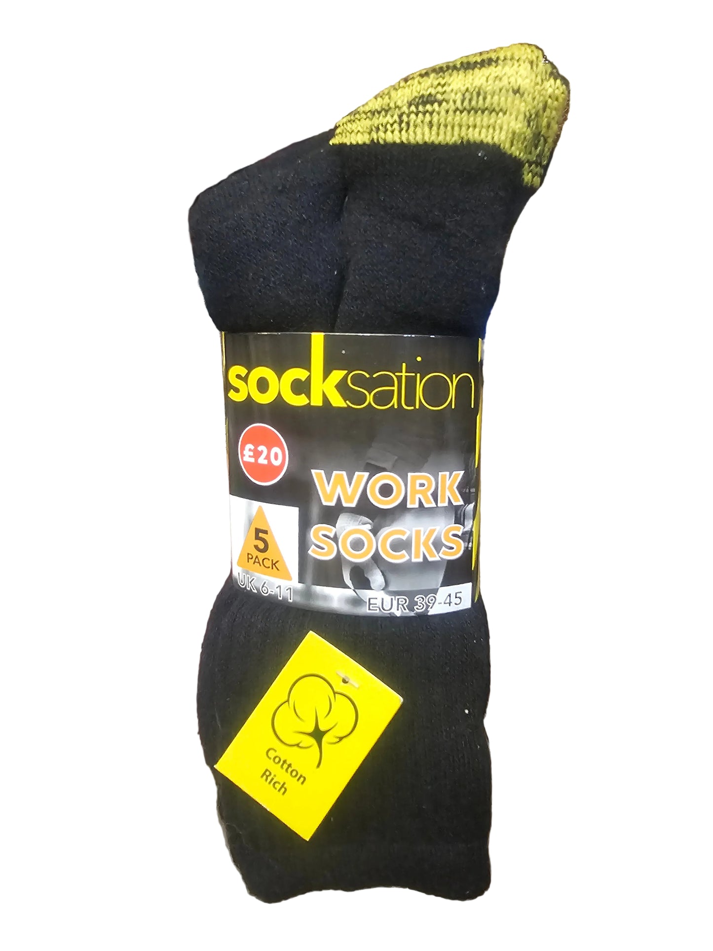 Pack of 5 Work Socks size 6-11