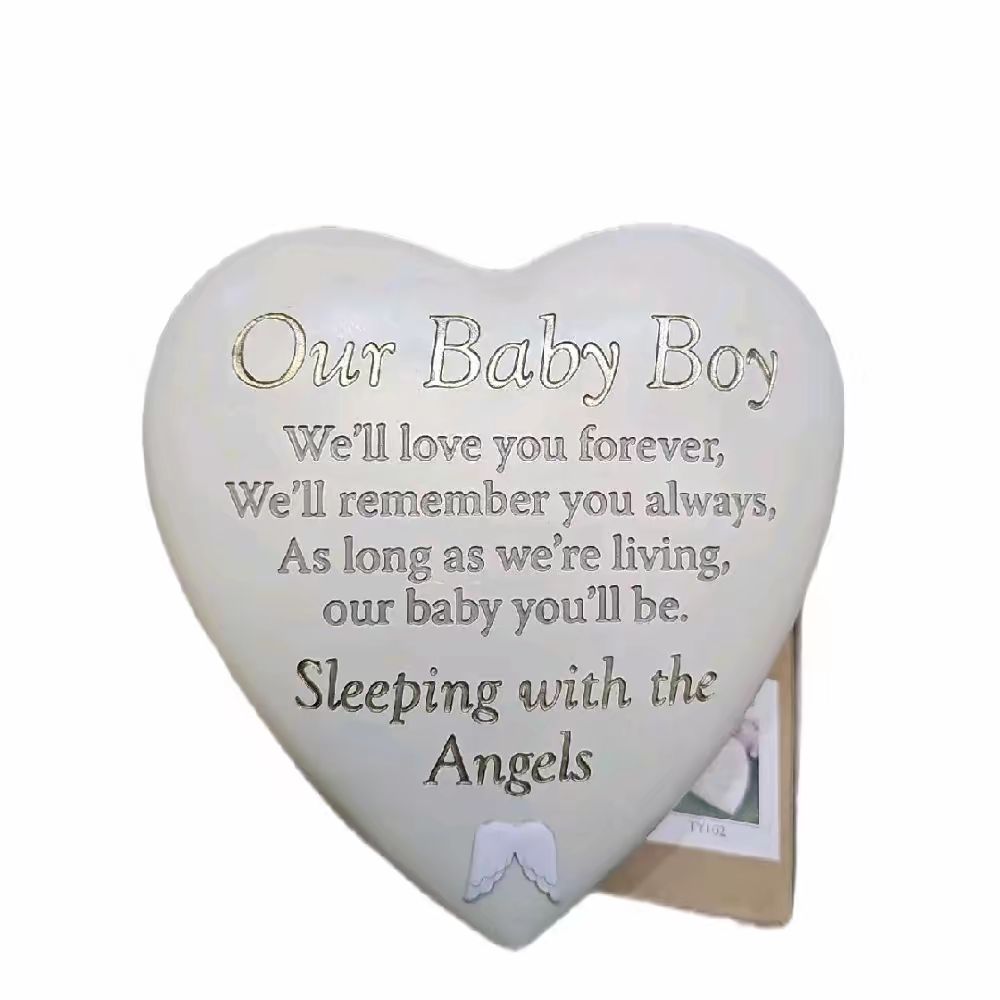 Thoughts of you, Angel baby Graveside heart plaque