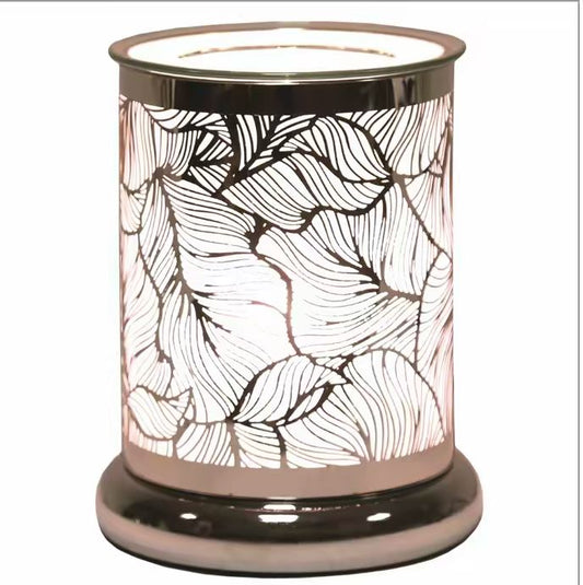 White & Silver Touch Sensitive electric Aroma Lamp