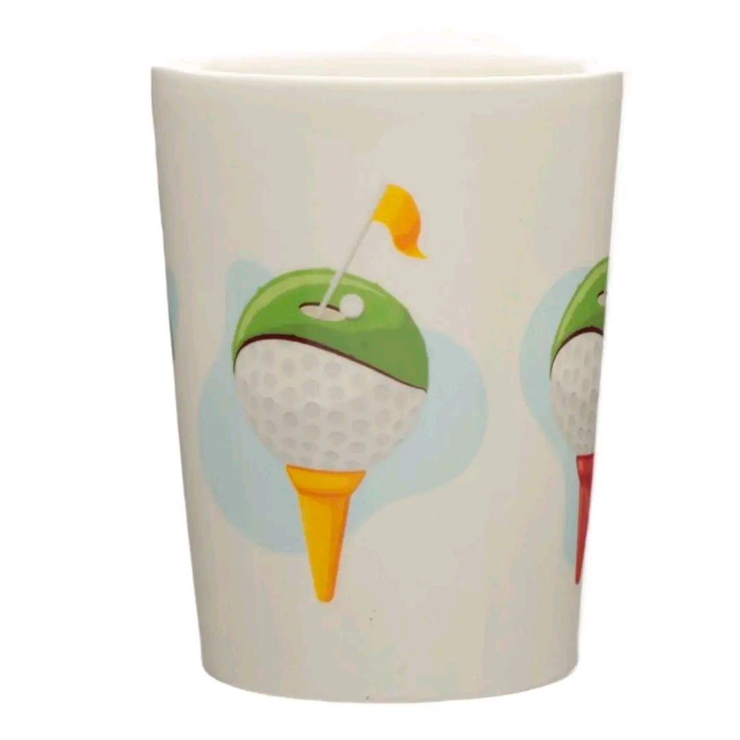 Golf Ball & Tee Ceramic Shaped Handle Mug Cup