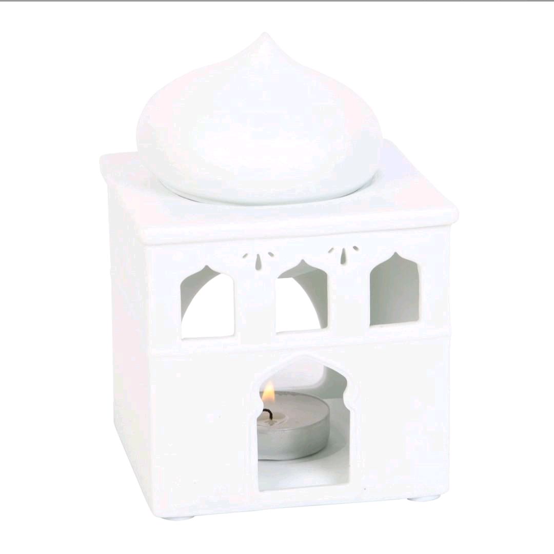 White Mosque Oil/incense burner Decor Fragrance Ornaments