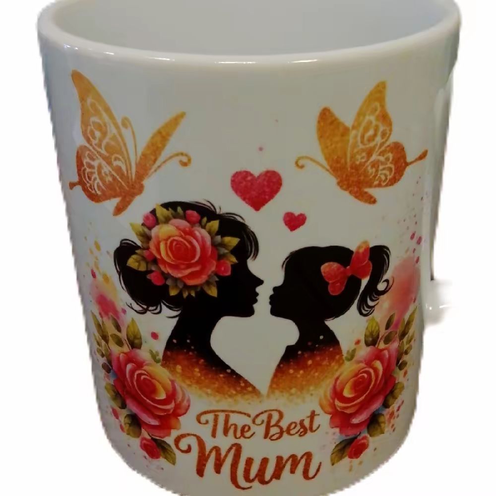The Best Mum Heart Handled Mug