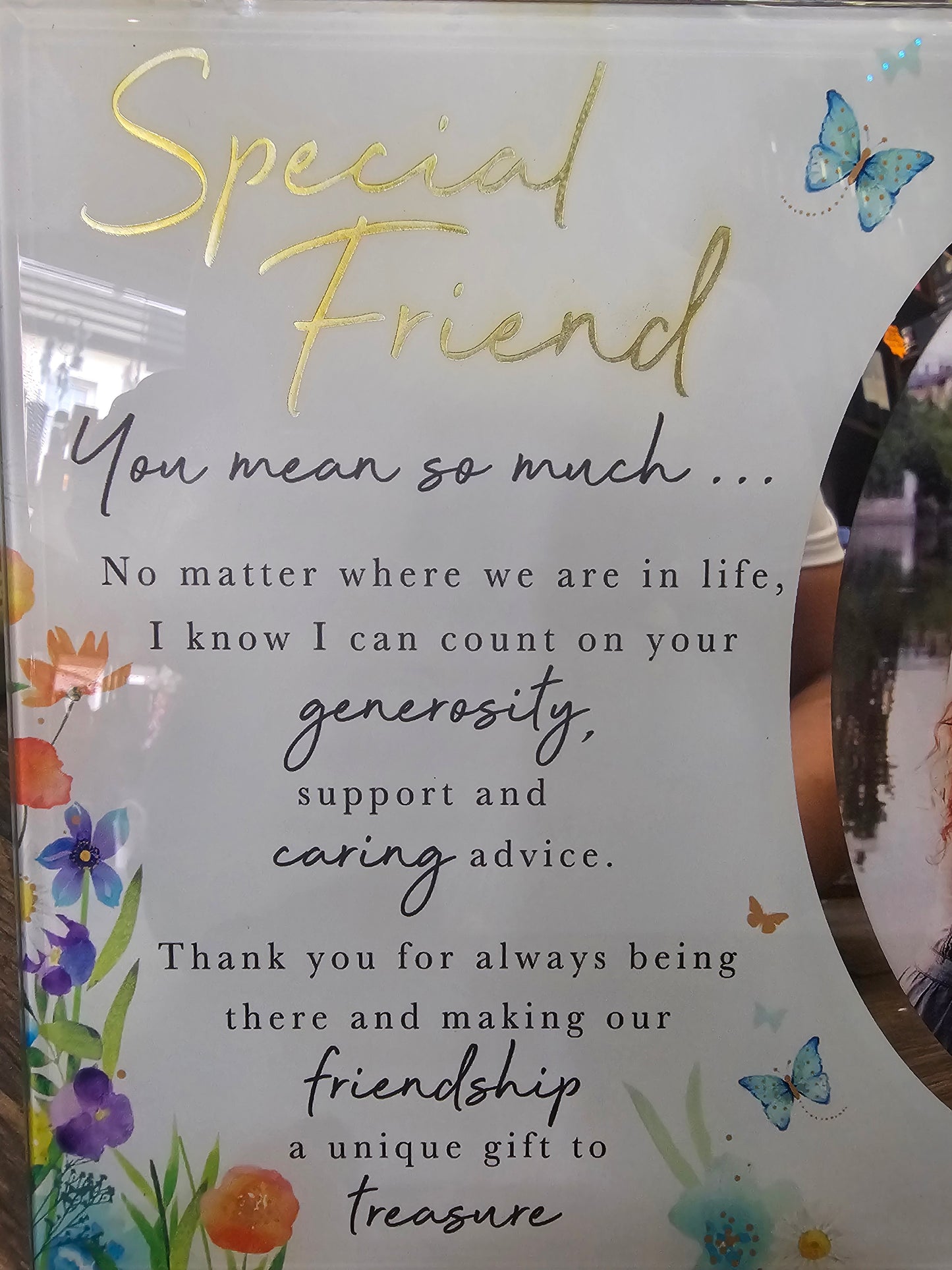Embrace Sentiment Frame Special Friend