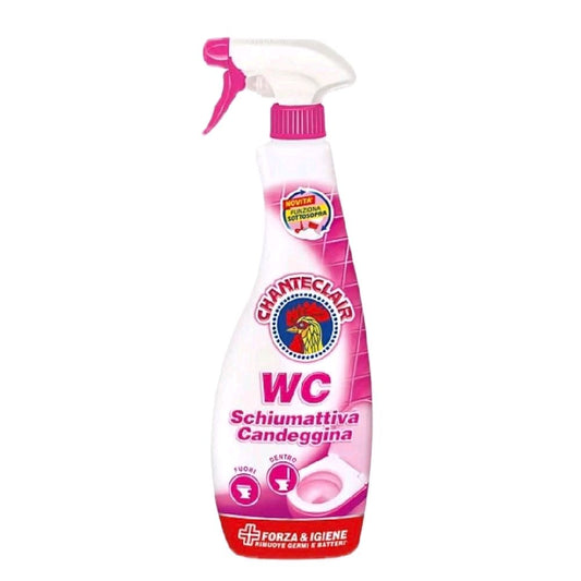 CHANTECLAIR WC Foaming Bleach with Upside Down Trigger, Spray Bottle 625 ml Household Toilet Cleaning
