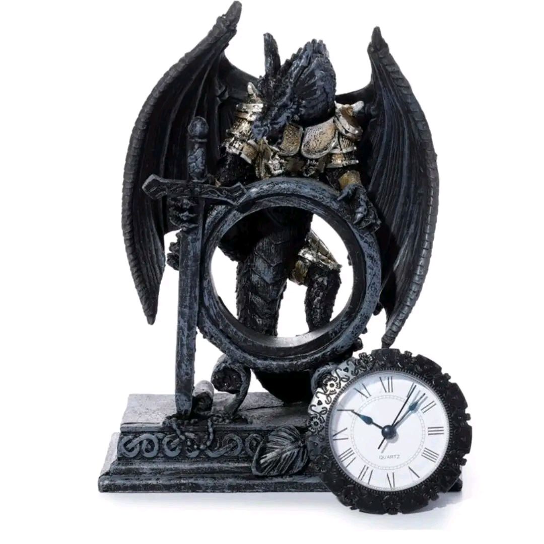 Dragon in Armour Mantle Clock
