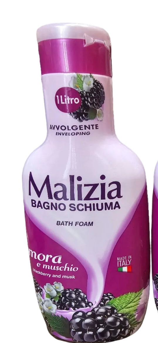 Malizia Bath Foam 1 litre in a variety of different scents