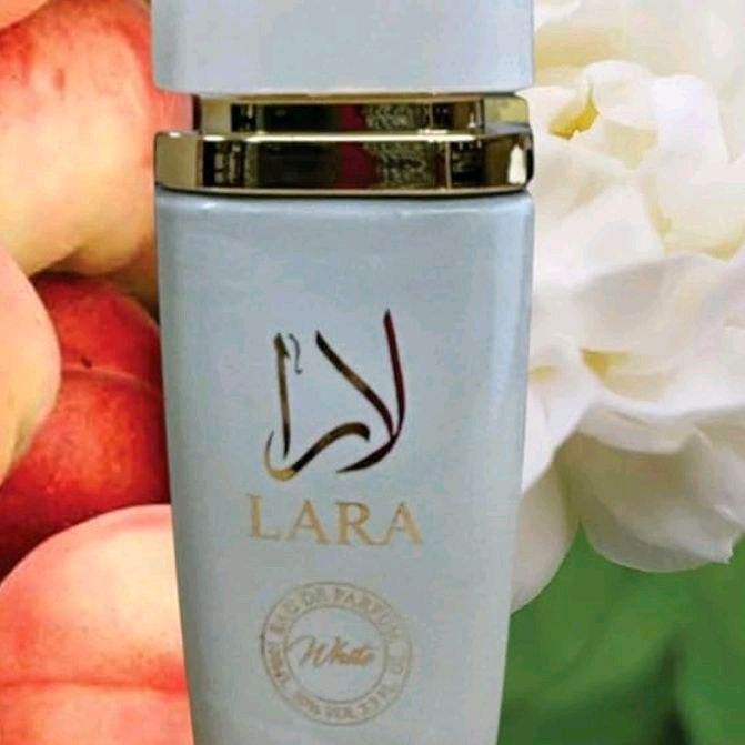 Lara White Eau de Parfum 100ml - Fragrance in Elegant White Bottle with Gold Accents