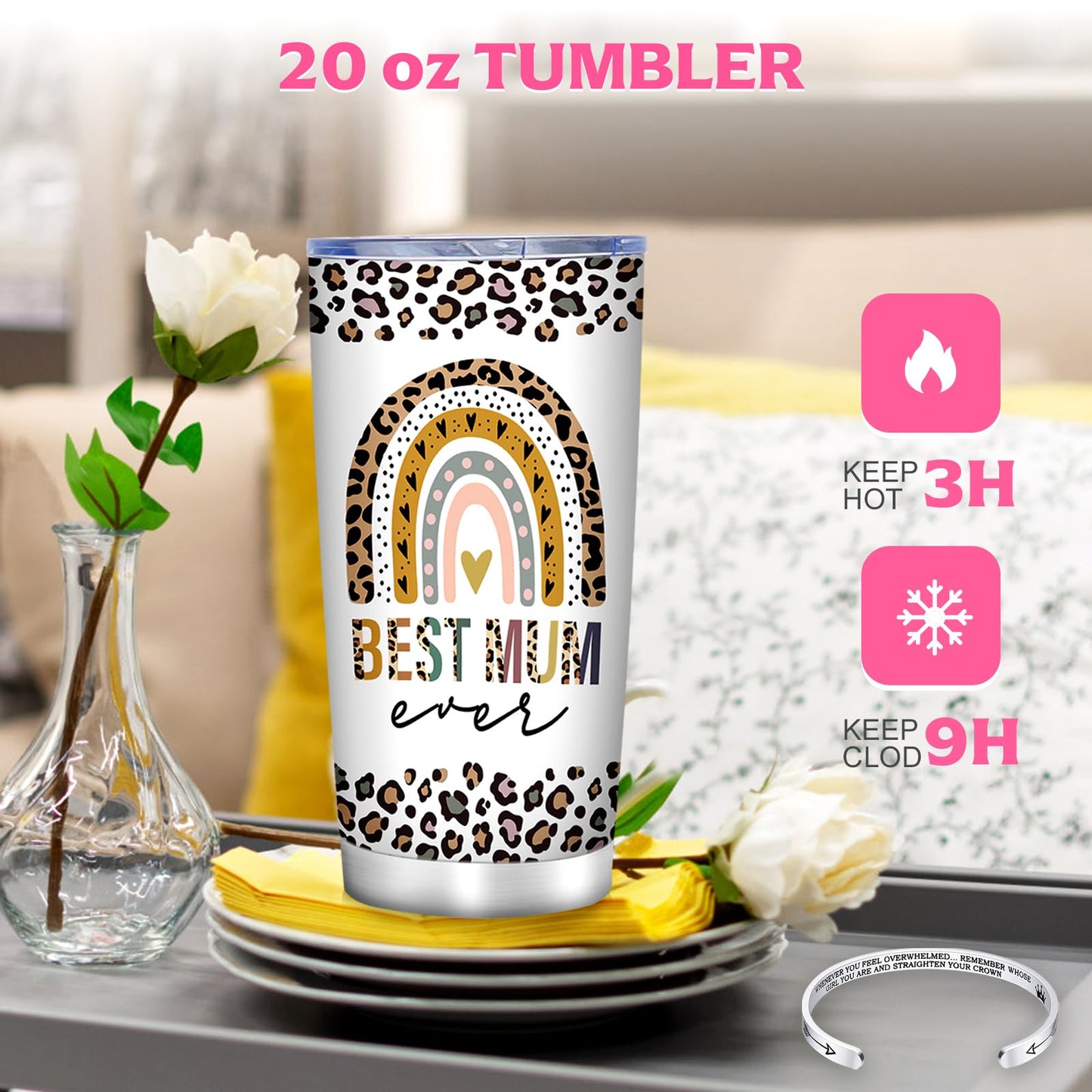 Best Mum Ever Gift Box with Tumbler, candle and more