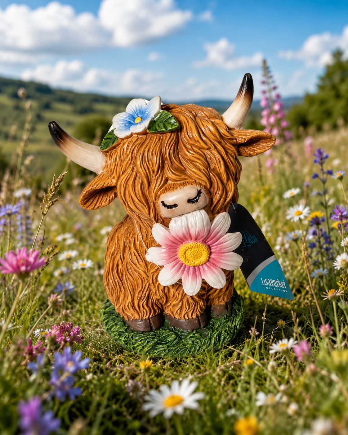 Highland Cow Spring Ornament