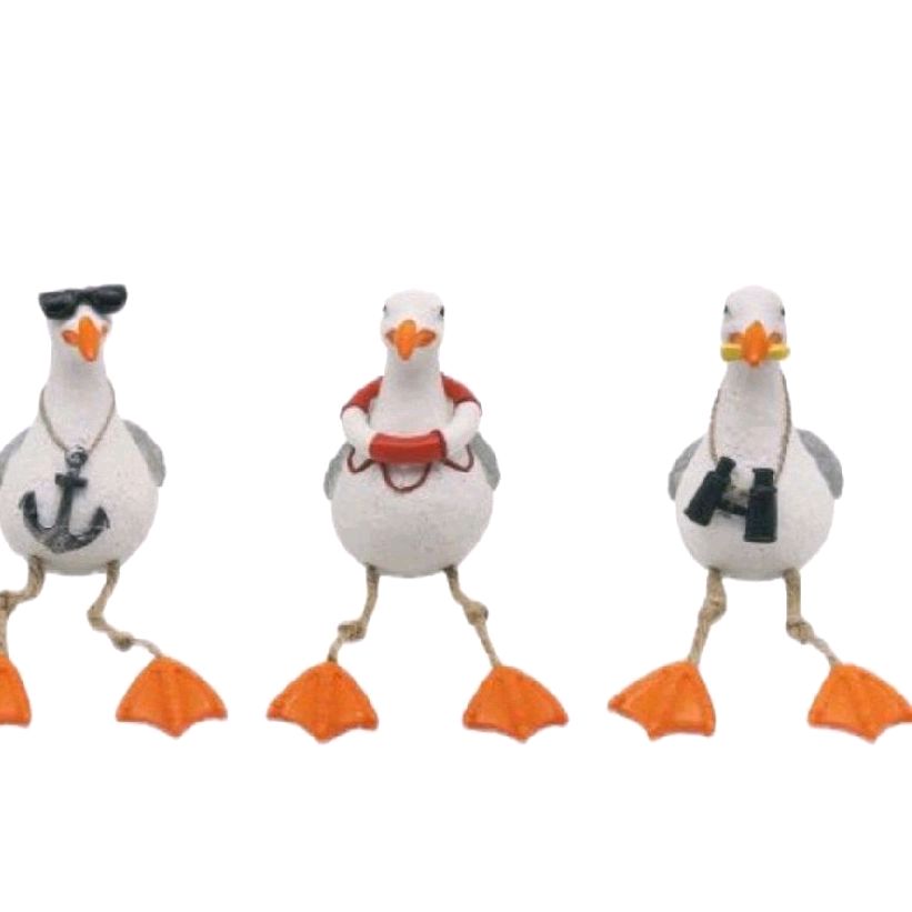Seagull Decor Set with String Legs for Home Decor