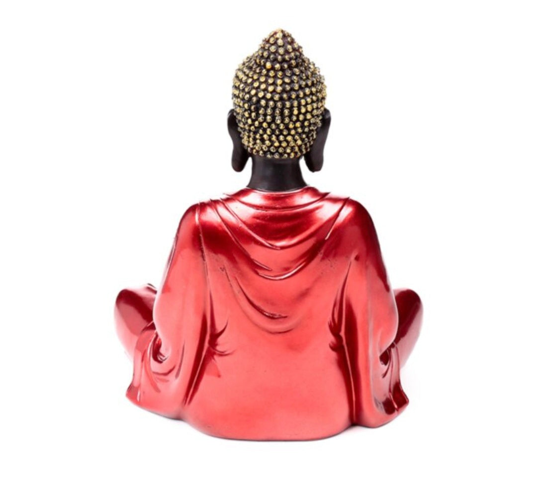 Red, Black & Gold Thai Buddha Contemplation