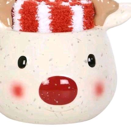 Festive Sock & Mug Giftsets - Perfect for Winter Gifting - Fluffy Drinkware Shaped