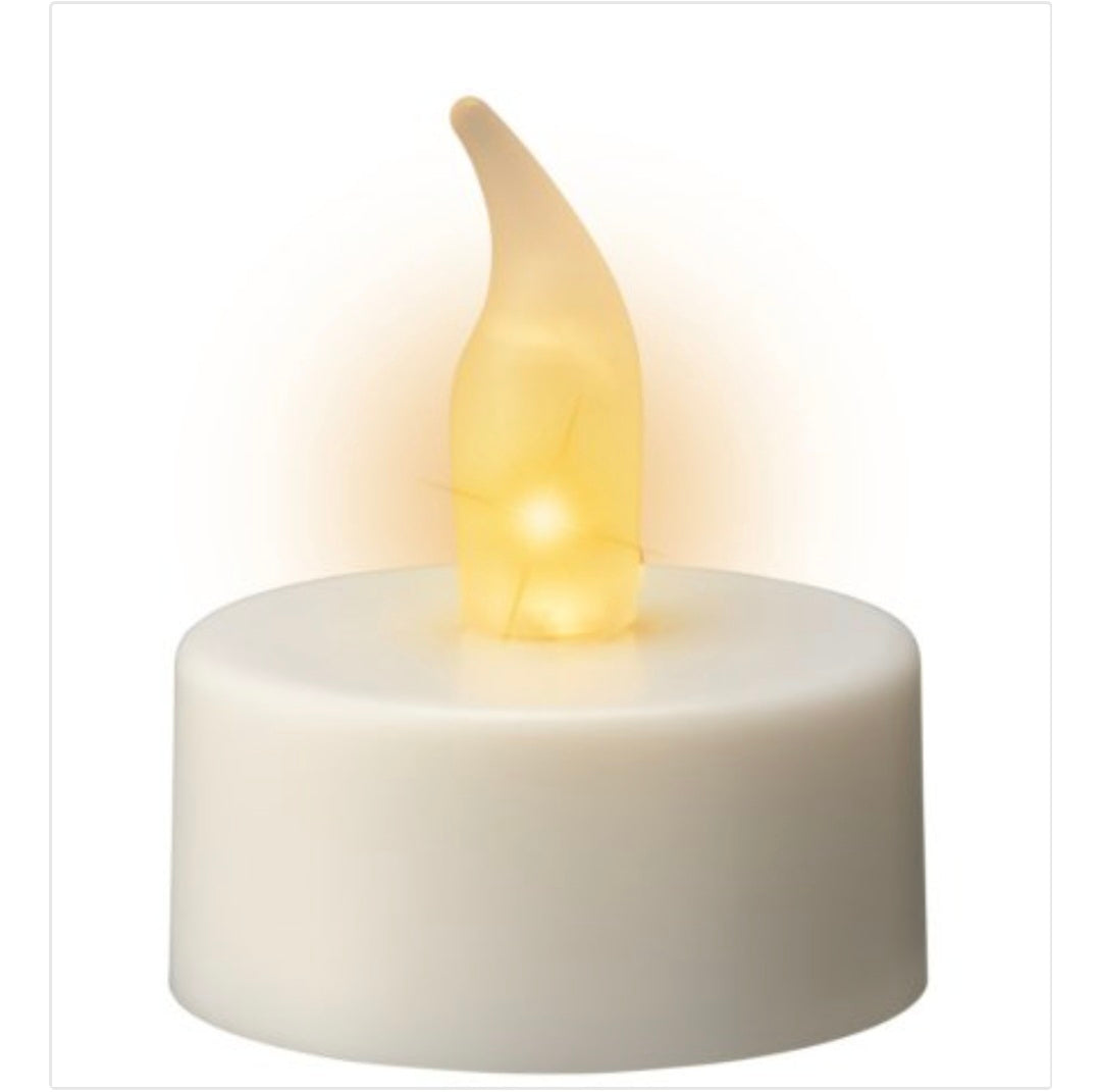Set of 6 Indoor LED Fire Flame Tealight, 3.8cm