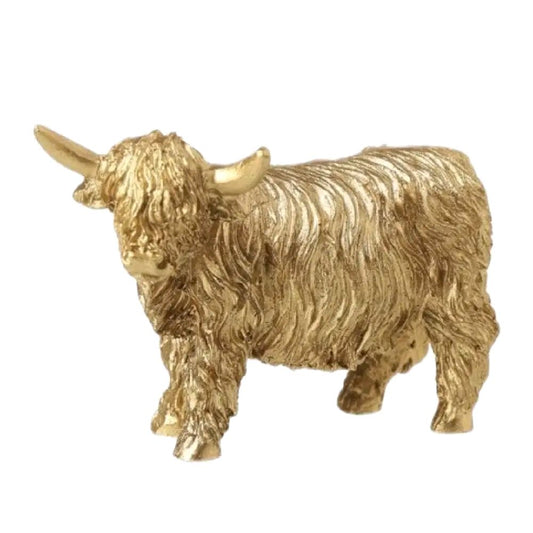 Highland Cow Resin Figurine, 9cm